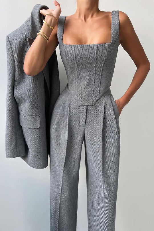 Dreiteiliger Anzug mit Doppeltem Blazer