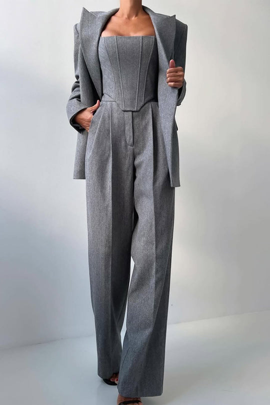 Dreiteiliger Anzug mit Doppeltem Blazer