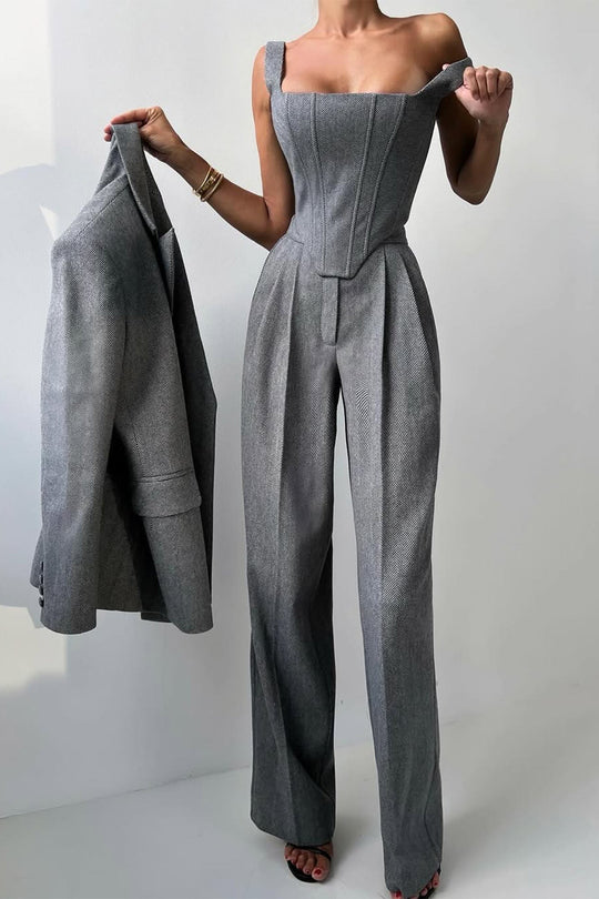 Dreiteiliger Anzug mit Doppeltem Blazer