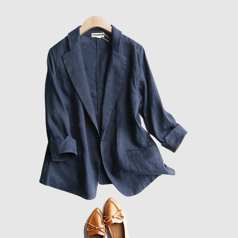 Daly Chic Minimalist Leinen Blazer