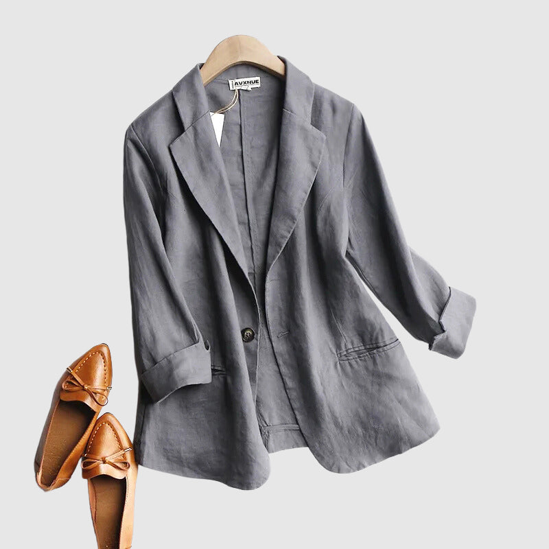 Daly Chic Minimalist Leinen Blazer