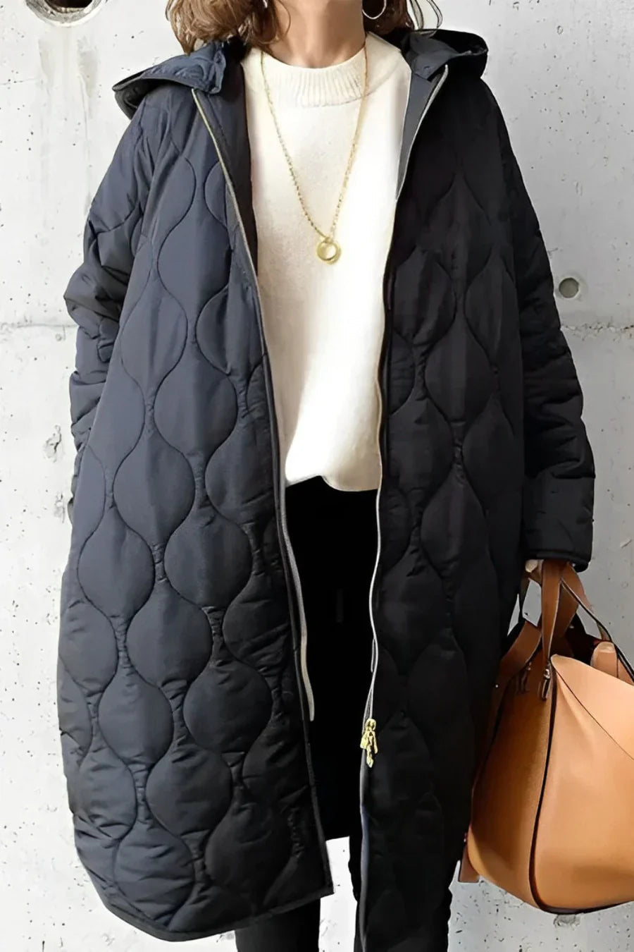 Stilvolle Leichte Lange Pufferjacke - Mühelose Wärme & Moderner Stil