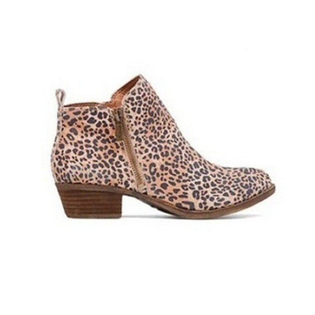 Stiefeletten | Blockabsatz | Flacher Absatz | Lederstiefel | Damenstiefel