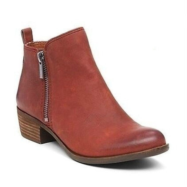 Stiefeletten | Blockabsatz | Flacher Absatz | Lederstiefel | Damenstiefel
