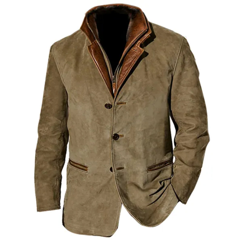 Klassische Weiche Wildlederjacke