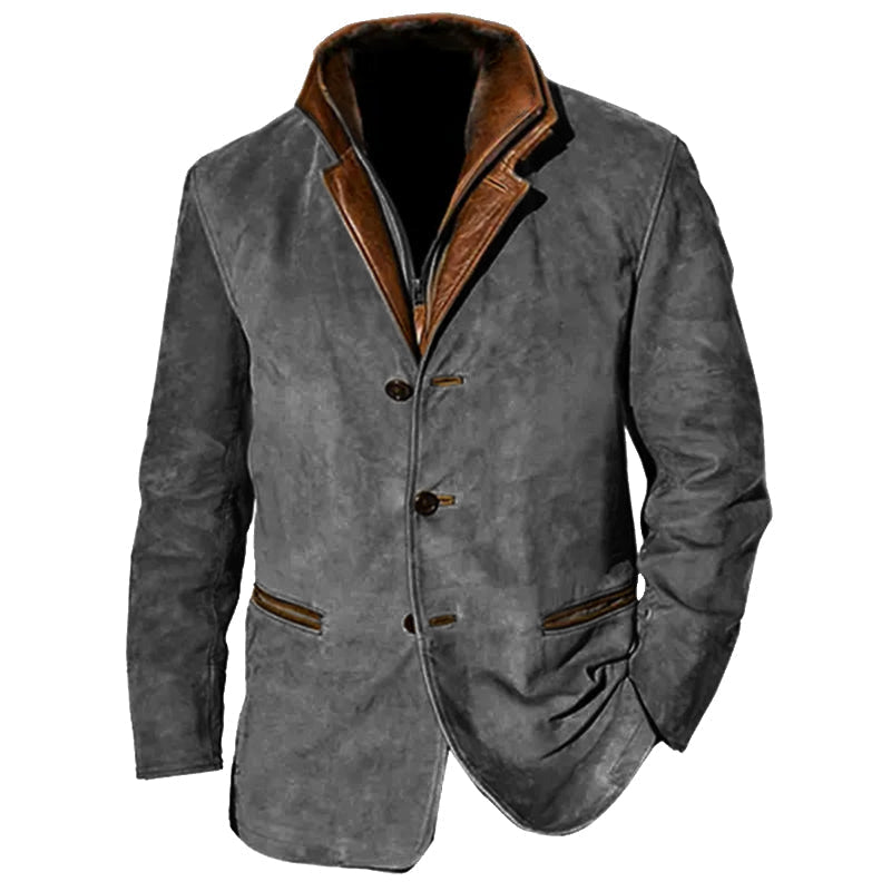 Klassische Weiche Wildlederjacke