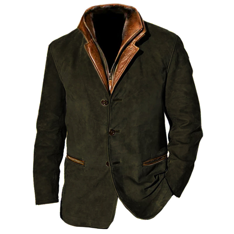 Klassische Weiche Wildlederjacke