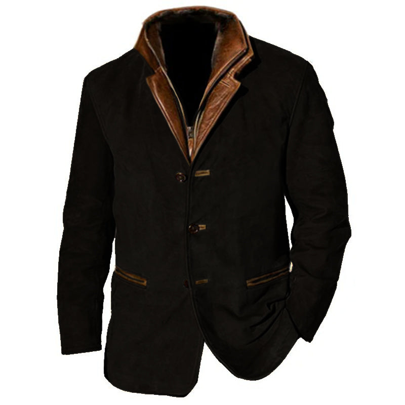 Klassische Weiche Wildlederjacke
