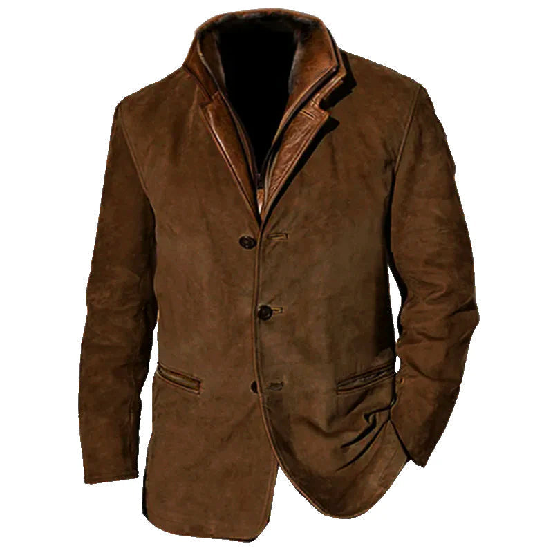 Klassische Weiche Wildlederjacke