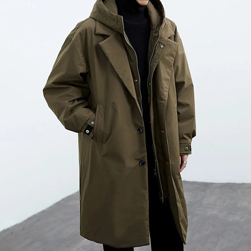 Herren Wasserdichter Trenchcoat - Stilvolles & Warmes Puffer-Design