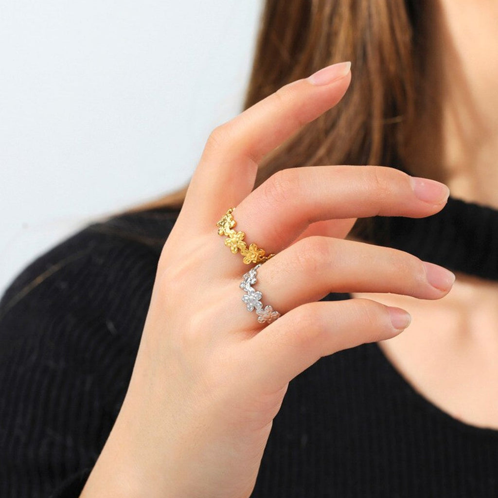 Edelstahl Gänseblümchenring | Shop Nory