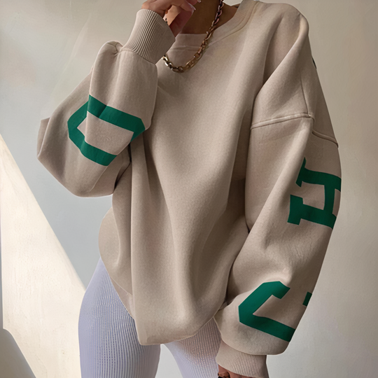 Pullover mit Buchstabenaufdruck