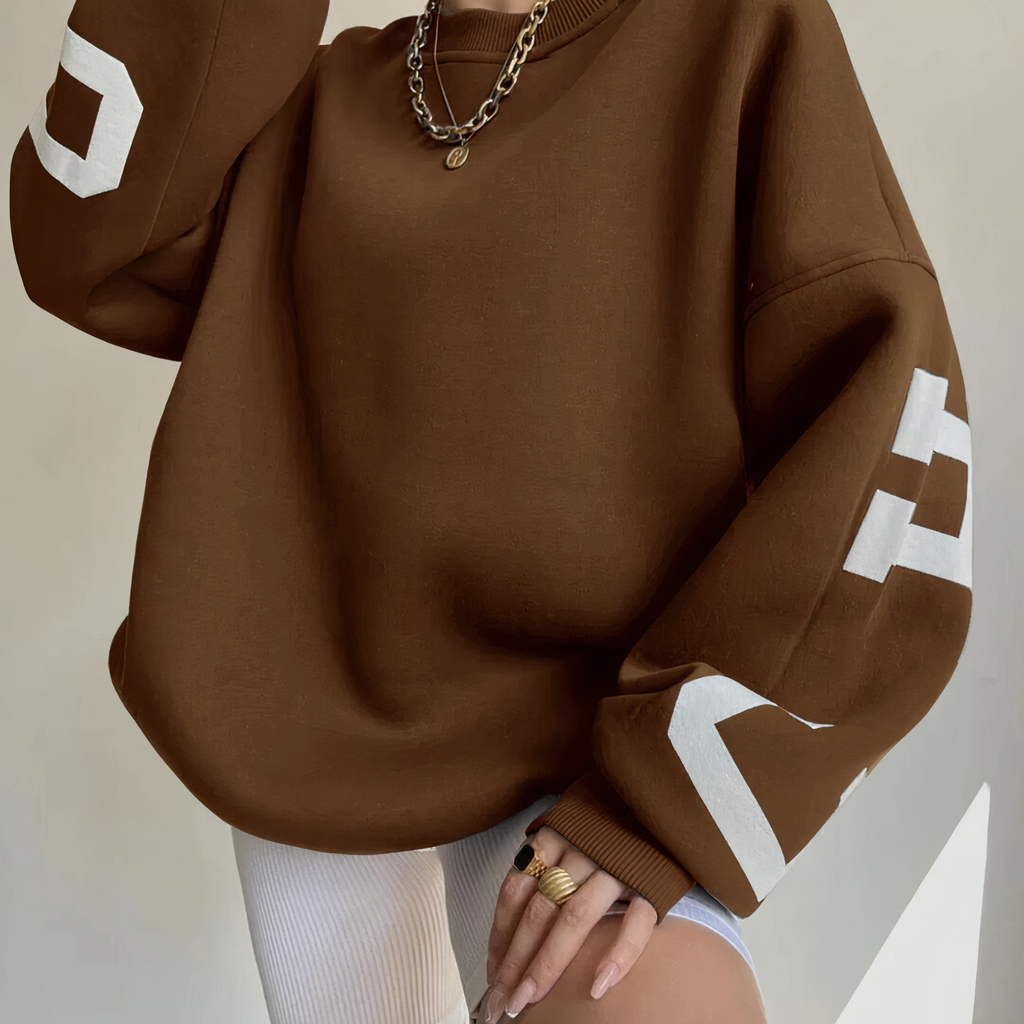 Pullover mit Buchstabenaufdruck