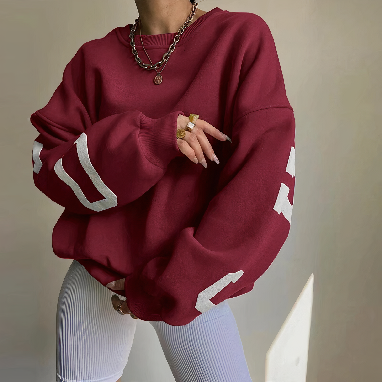 Pullover mit Buchstabenaufdruck