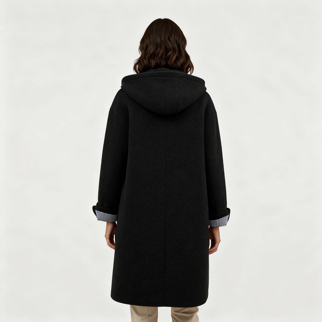 Eleganter Wintermantel Damen Komfort Langer Mantel Fleece | Shop Nory