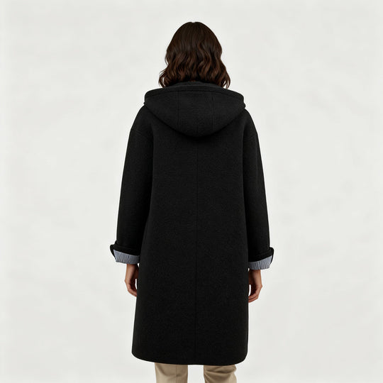 Eleganter Wintermantel Damen Komfort Langer Mantel Fleece | Shop Nory