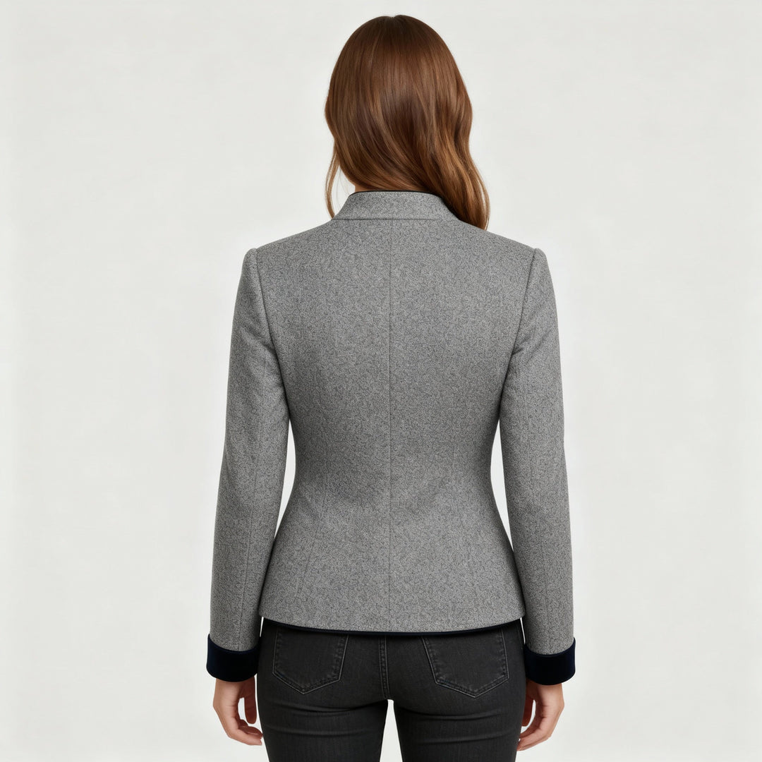 Damen Kurzjacke mit Mehrknopfleiste und Farbakzenten | ShopNory