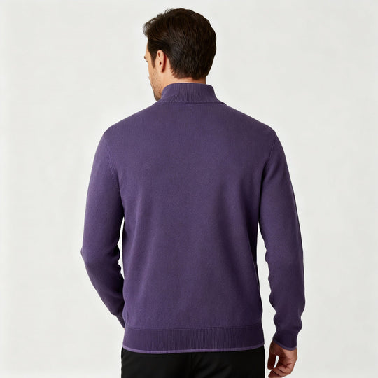 Eleganter Merino Komfort Pullover Damen Reißverschluss Moderne Strickware | Shop Nory