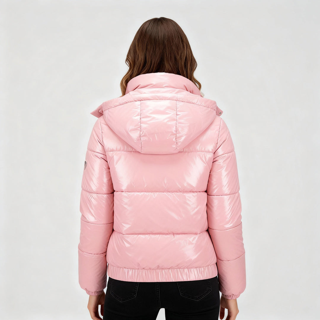 Glänzende Wasserabweisende Thermo Komfort Winterjacke Damen | Shop Nory
