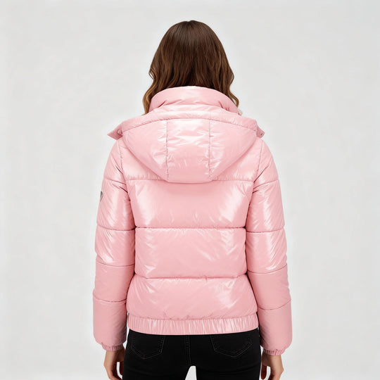 Glänzende Wasserabweisende Thermo Komfort Winterjacke Damen | Shop Nory