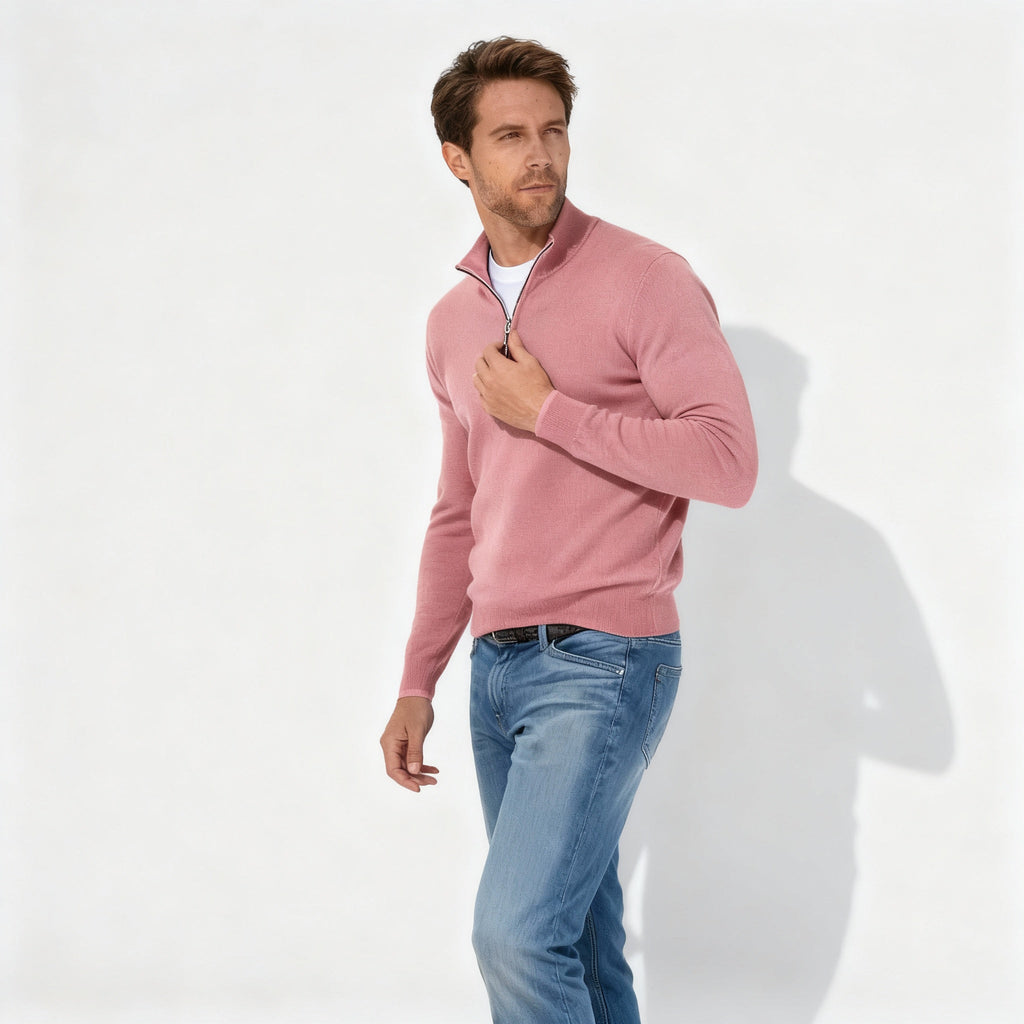 V-Ausschnitt Zipper Pullover
