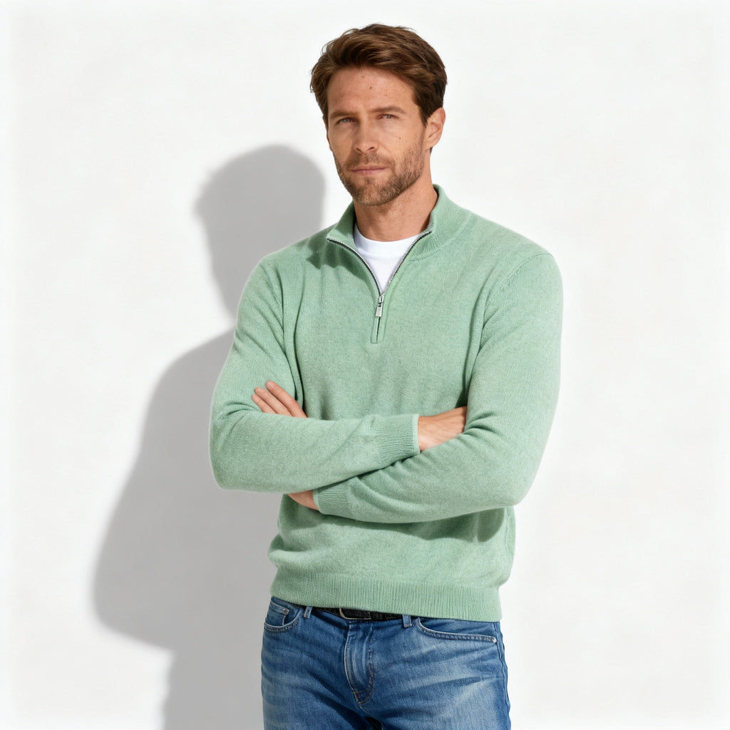 V-Ausschnitt Zipper Pullover