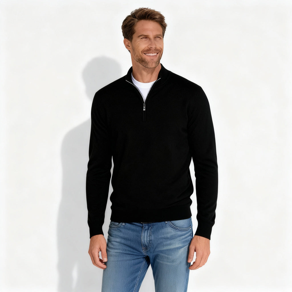 V-Ausschnitt Zipper Pullover