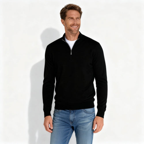 V-Ausschnitt Zipper Pullover