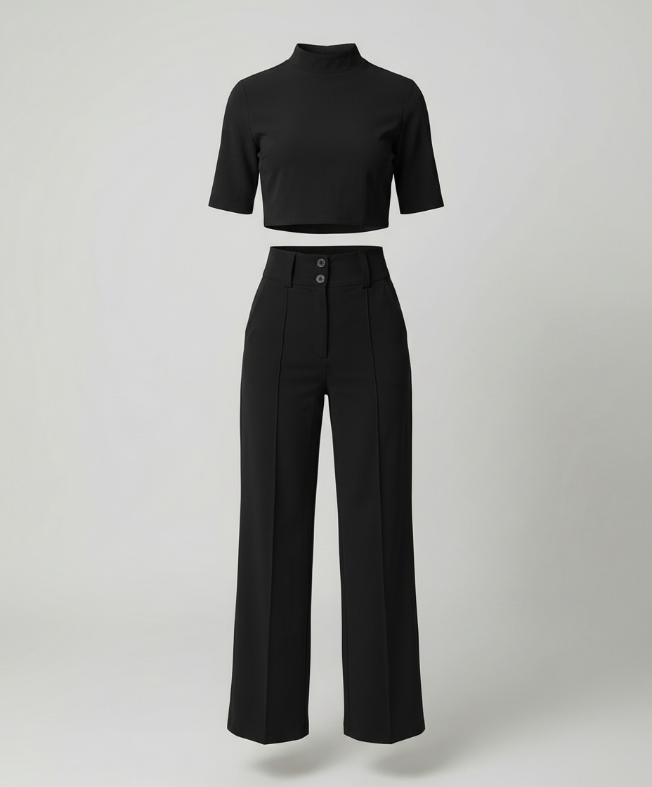 Shop Nory | Eleganz Tailliertes Herbst-Hosenset für Stilvolle Looks