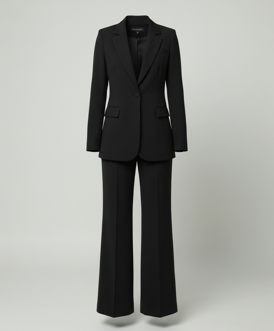 Damenanzug 2-teilig - Eleganter Blazer und Weite Hose Set