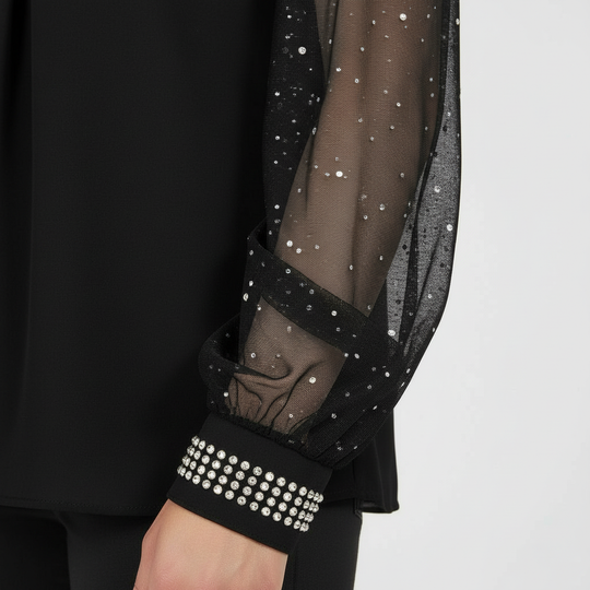 Mesh-Pailletten Damen Top | Shop Nory