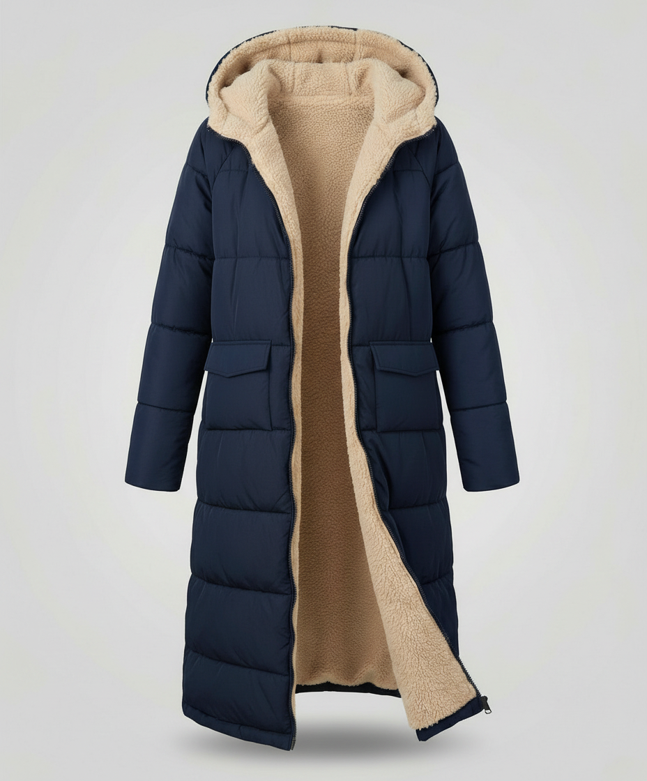 Wendbare Lange Damen Pufferjacke | Heidi-Mode