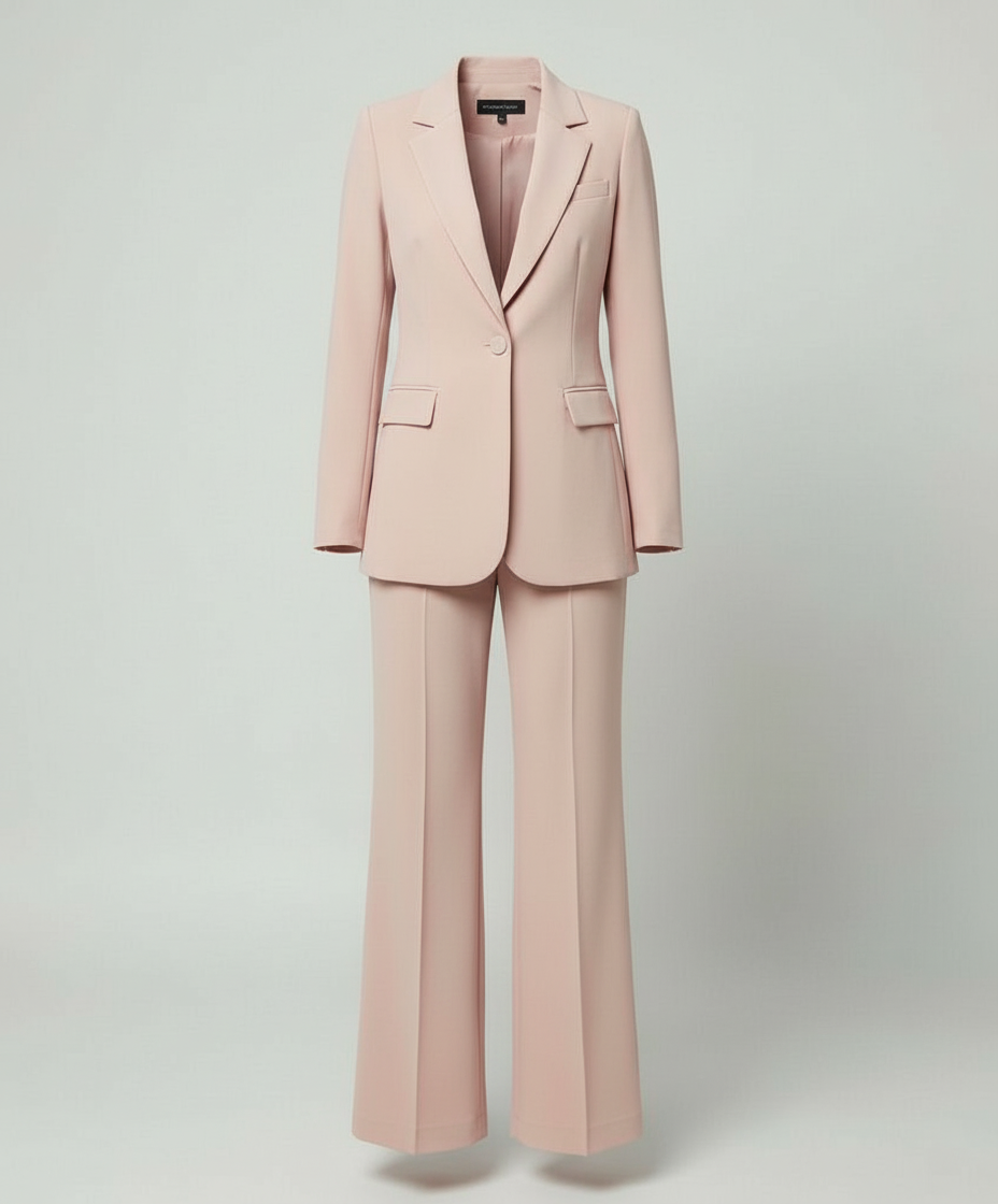 Damenanzug 2-teilig - Eleganter Blazer und Weite Hose Set