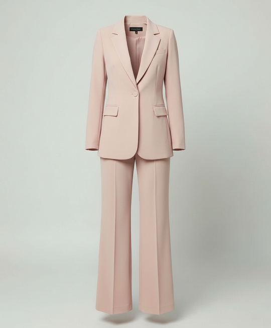 Damenanzug 2-teilig - Eleganter Blazer und Weite Hose Set