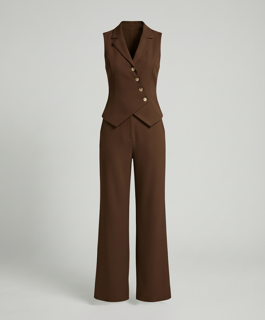 Elegantes Jumpsuit Satz für Jeden Anlass Damen Anzug
