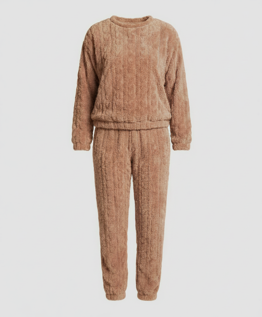 Kuscheliges Damen Fleece-Pyjama-Set