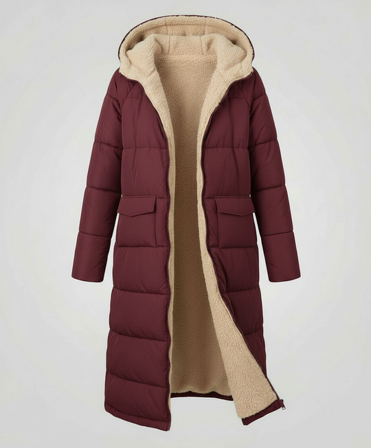 Wendbare Lange Damen Pufferjacke | Heidi-Mode
