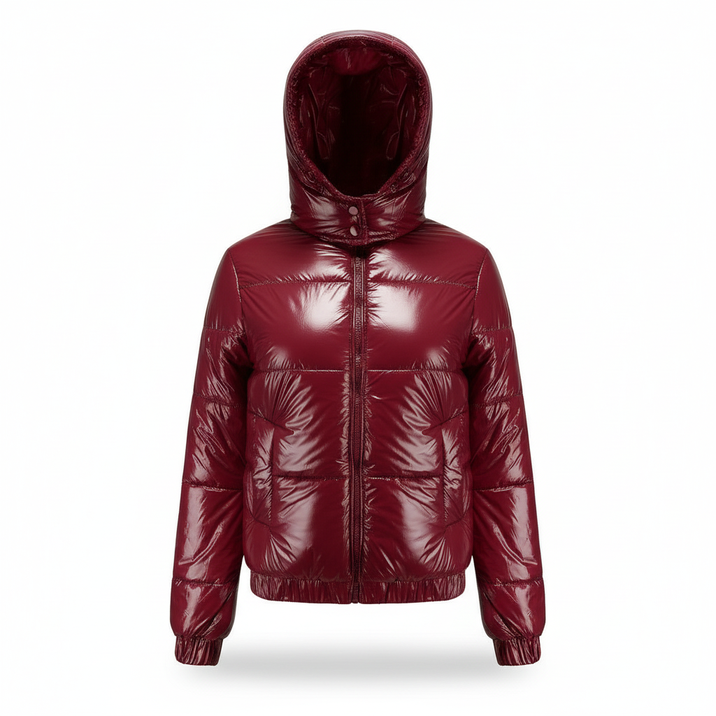 Glänzende Wasserabweisende Thermo Komfort Winterjacke Damen | Shop Nory