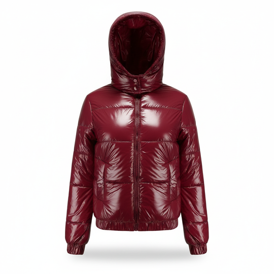 Glänzende Wasserabweisende Thermo Komfort Winterjacke Damen | Shop Nory