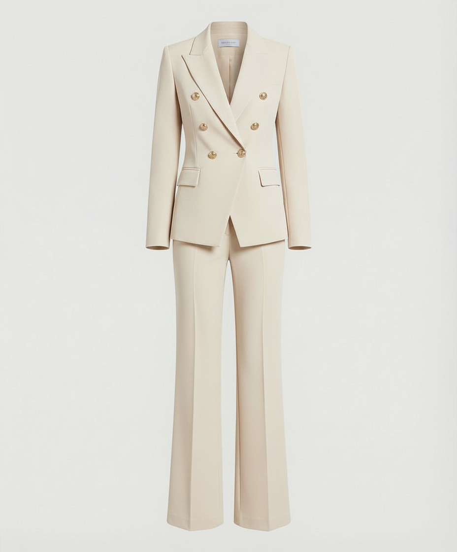 mit Blazer und Hose