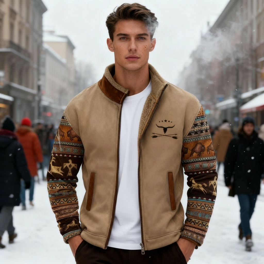 Merino-Fleecejacke Herren Leicht Warm