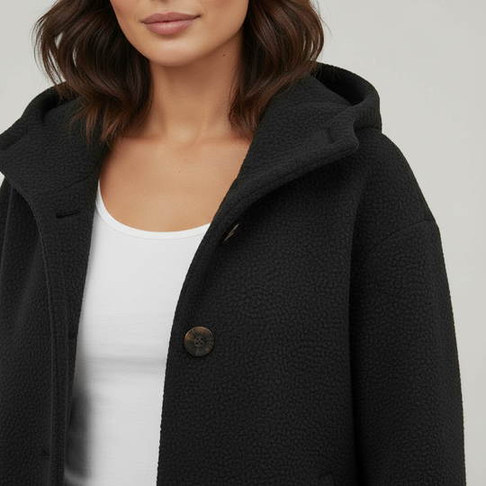 Eleganter Wintermantel Damen Komfort Langer Mantel Fleece | Shop Nory