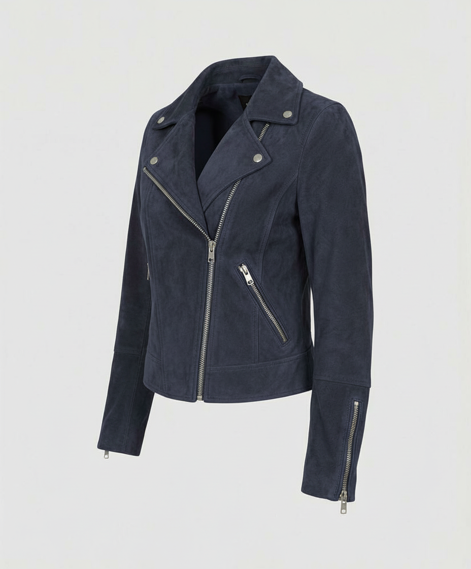 Damen Wildleder Bikerjacke