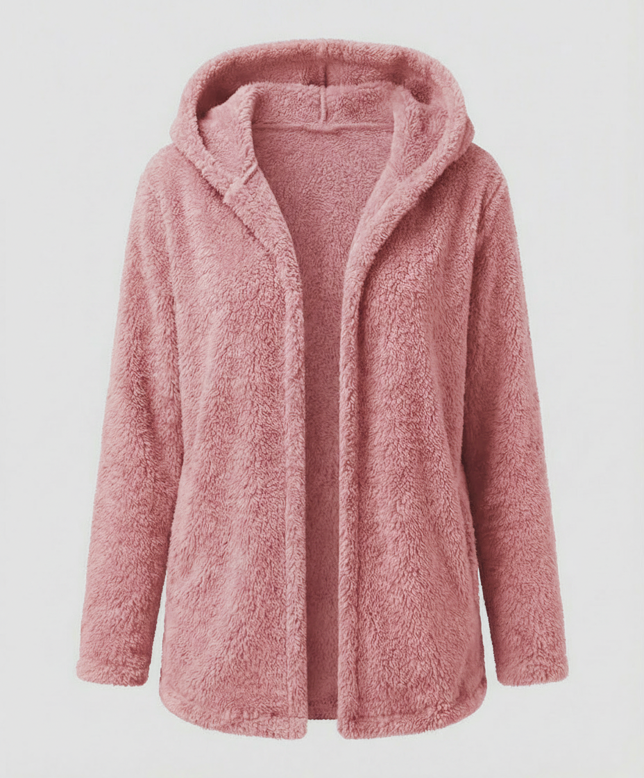 Teddy Fleecejacke Damen Lang