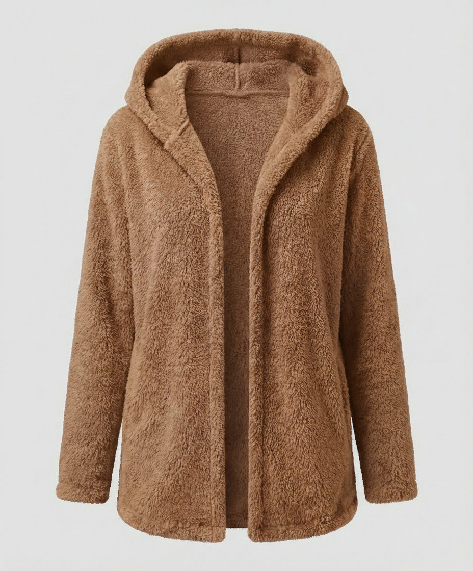 Teddy Fleecejacke Damen Lang