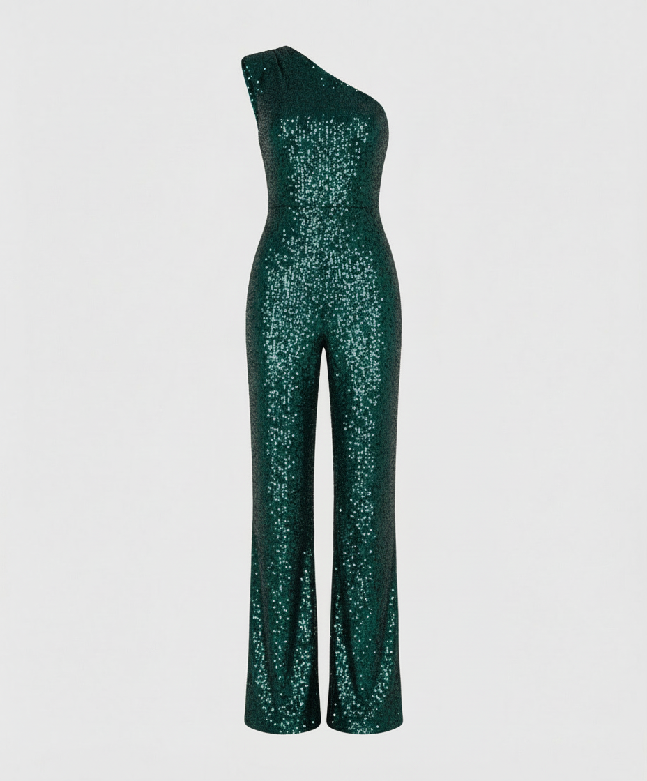 Moderner Pailletten Jumpsuit Damen