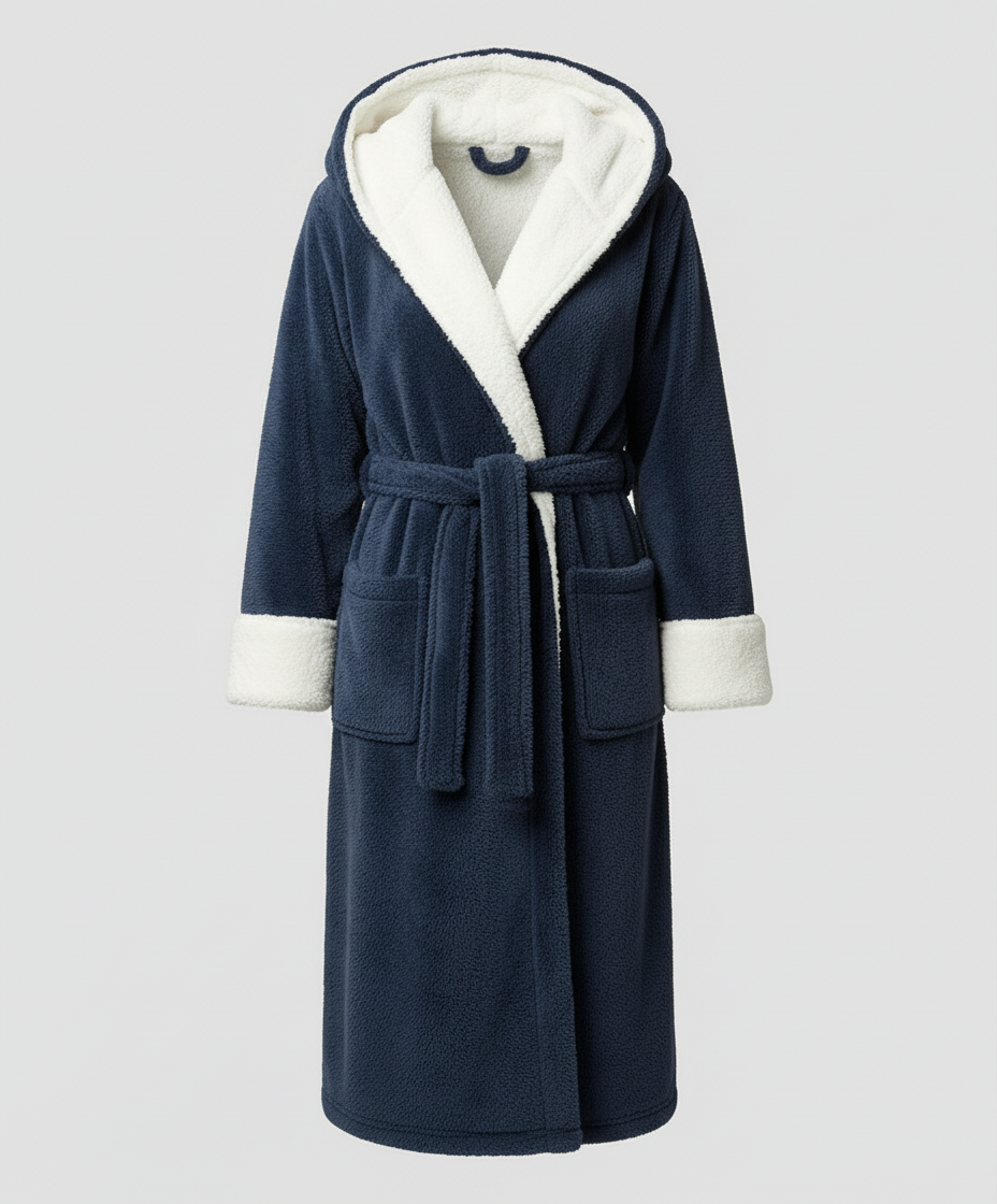Kuscheliger Fleece Morgenmantel Damen