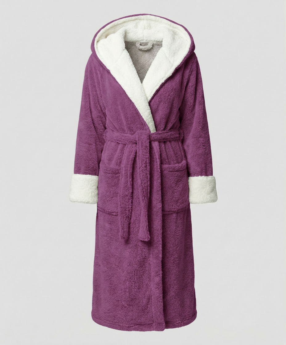 Kuscheliger Fleece Morgenmantel Damen