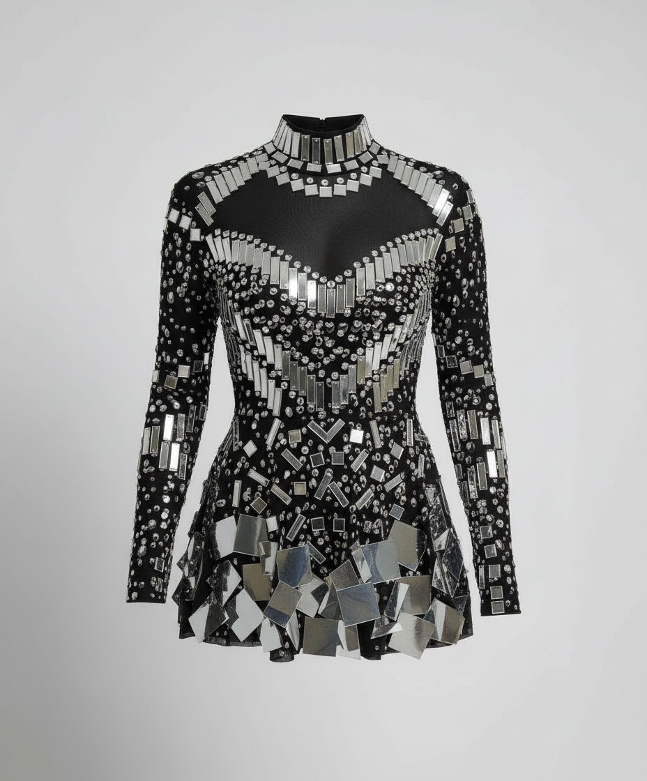 Eleganter Glitzer Body Damen