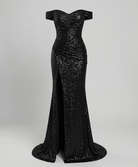 Elegantes Off Shoulder Abendkleid Damen
